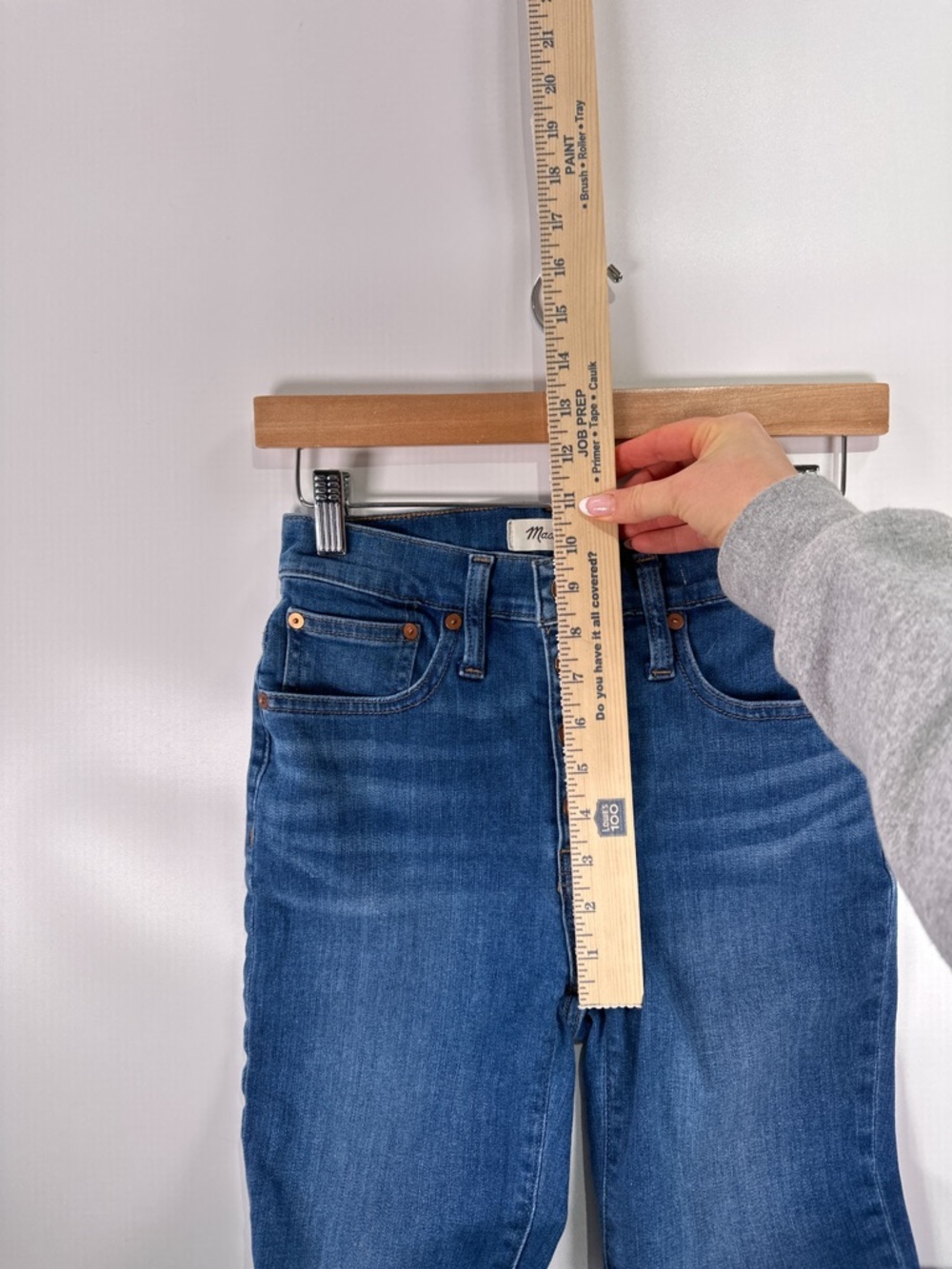 Madewell Cali Demi Boot Jeans High Rise Exposed Button Fly 24 - Picture 12 of 12